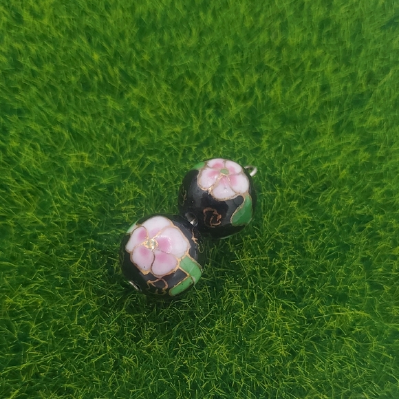 Cottagecore Painted Rose Floral Pendant P323